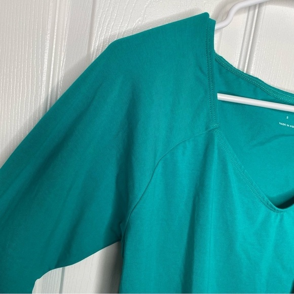 Universal Standard Long Sleeve Bodysuit in Greenish Blue XS - Picture 5 of 13